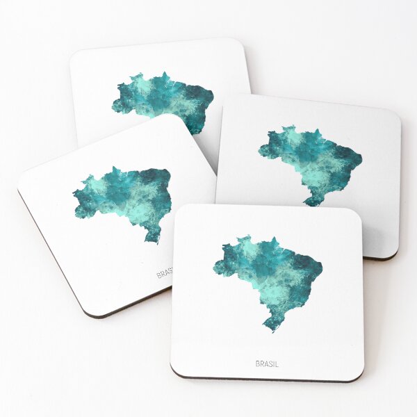 Item preview, Brasil Watercolor Map designed and sold by ArtPrints.