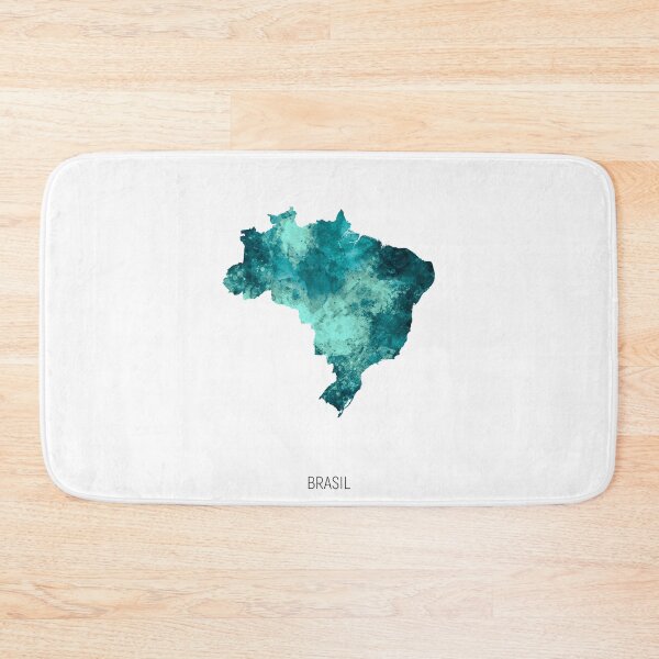 Artikelvorschau, Brasilien Aquarell Karte entworfen und verkauft von ArtPrints.