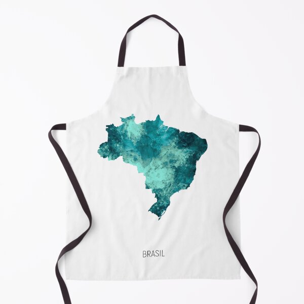 Artikelvorschau, Brasilien Aquarell Karte entworfen und verkauft von ArtPrints.