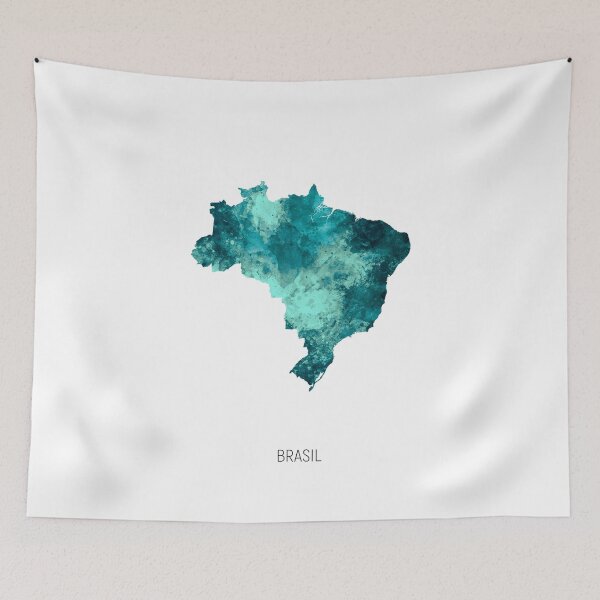 Item preview, Brasil Watercolor Map designed and sold by ArtPrints.