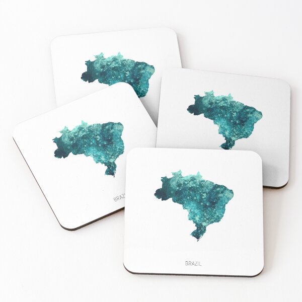 Item preview, Mapa de acuarela de Brasil designed and sold by ArtPrints.