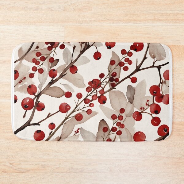 Item preview, CHRISTMAS BERRIES RED DARK by Monika Strigel designed and sold by SunlightStudios.