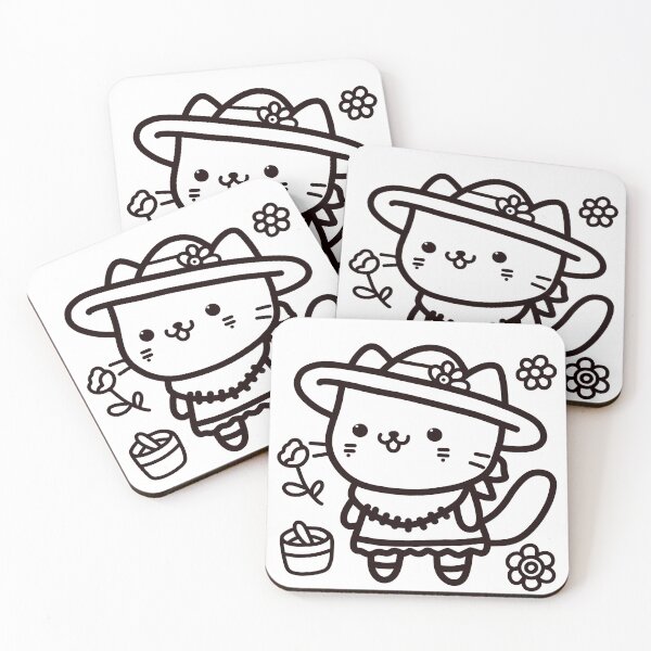 Item preview, KittyKat - Cute Smiley Cat with A Hat designed and sold by KittyKatCats.