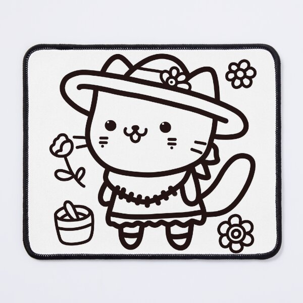 Item preview, KittyKat - Cute Smiley Cat with A Hat designed and sold by KittyKatCats.