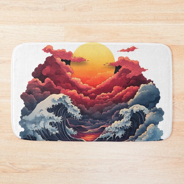 Item preview, "Waves and Clouds at Sunset" designed and sold by Kunst-Shirt.