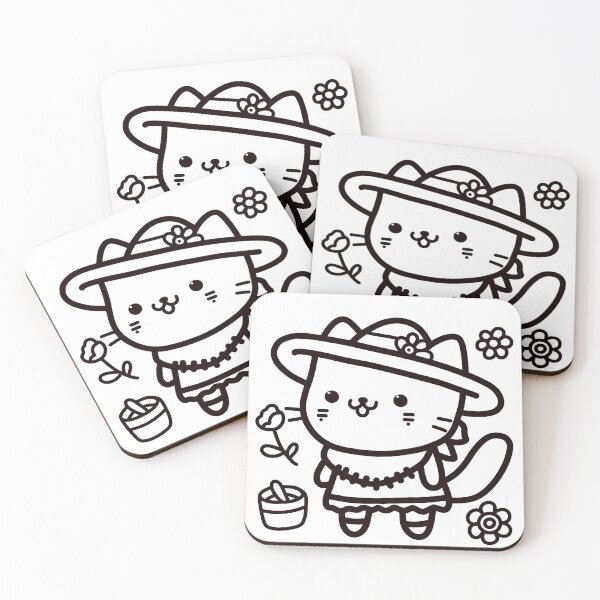 Item preview, KittyKat - Cute Smiley Cat with A Hat designed and sold by KittyKatCats.