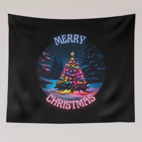 Item preview, Festive Christmas Tree in Snowy Forest designed and sold by ChicTrendz.