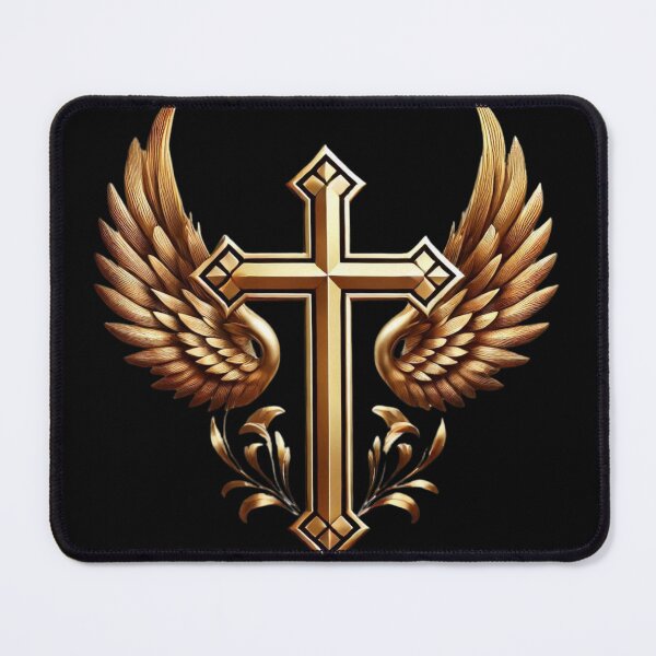 Item preview, Metallic Gold Cross And Wings Design 2 designed and sold by Mark Cannon.