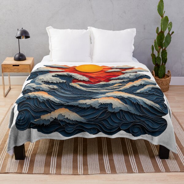 Item preview, "Dramatic waves under a blazing sun" designed and sold by Kunst-Shirt.