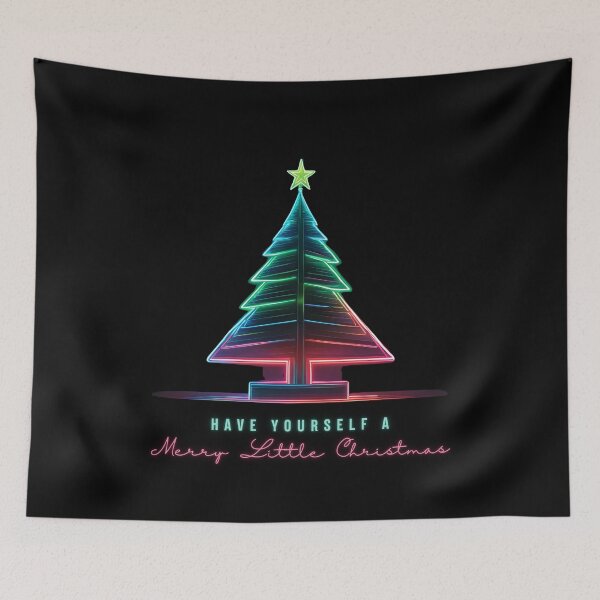 Item preview, Futuristic Merry Christmas Tree Art designed and sold by ChicTrendz.