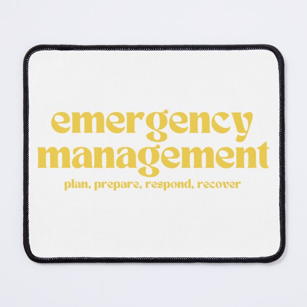 Item preview, emergency management: plan, prepare, respond, recover (yellow) designed and sold by MitigationZone.