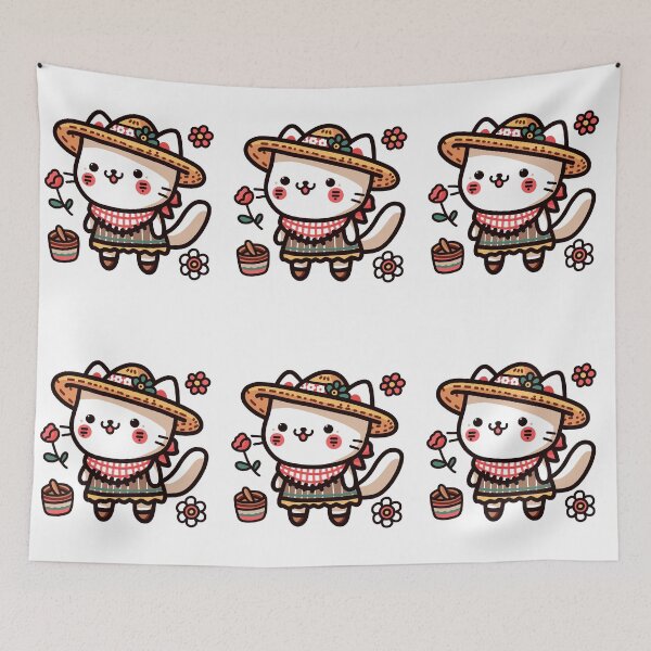 Item preview, KittyKat - Cute Smiley Cat with A Hat designed and sold by KittyKatCats.