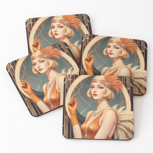 Item preview, Wall Art - Vintage Art Deco Girl #7 - Large designed and sold by ForeverPrintsOK.