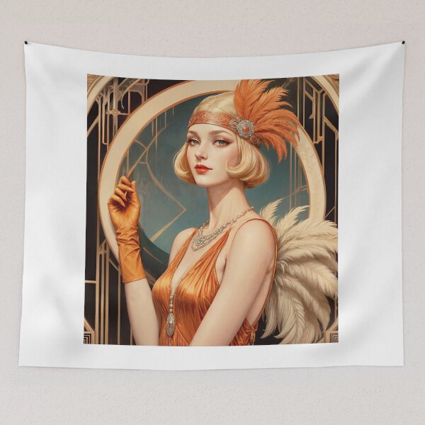 Item preview, Wall Art - Vintage Art Deco Girl #7 - Large designed and sold by ForeverPrintsOK.
