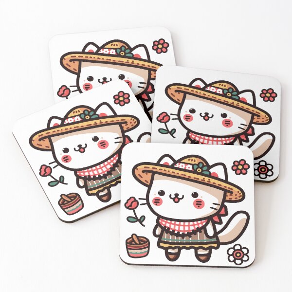 Item preview, KittyKat - Cute Smiley Cat with A Hat designed and sold by KittyKatCats.