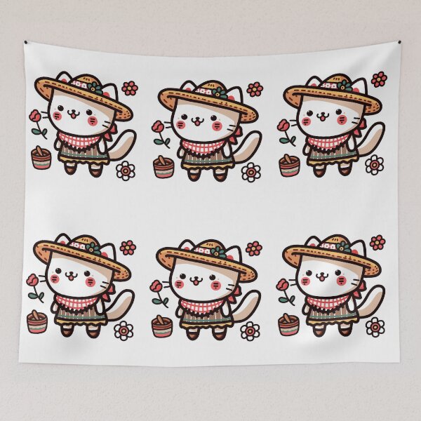 Item preview, KittyKat - Cute Smiley Cat with A Hat designed and sold by KittyKatCats.