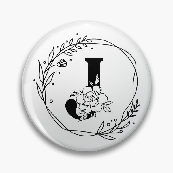 Aperçu de l'œuvre Monogramme botanique J, monogramme couronne J, monogramme pivoine, monogramme rose créée et vendue par Spike The Punch Design Co..