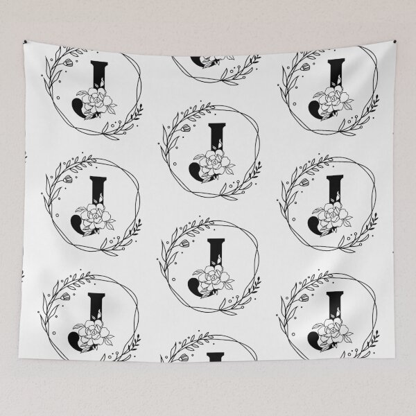 Aperçu de l'œuvre Monogramme botanique J, monogramme couronne J, monogramme pivoine, monogramme rose créée et vendue par Spike The Punch Design Co..