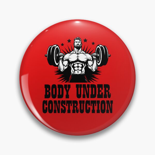 Item preview, Body Under Construction. Funny Gym  Quote. Fitness Quote designed and sold by DesignHouse07.