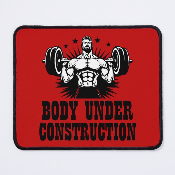 Item preview, Body Under Construction. Funny Gym  Quote. Fitness Quote designed and sold by DesignHouse07.