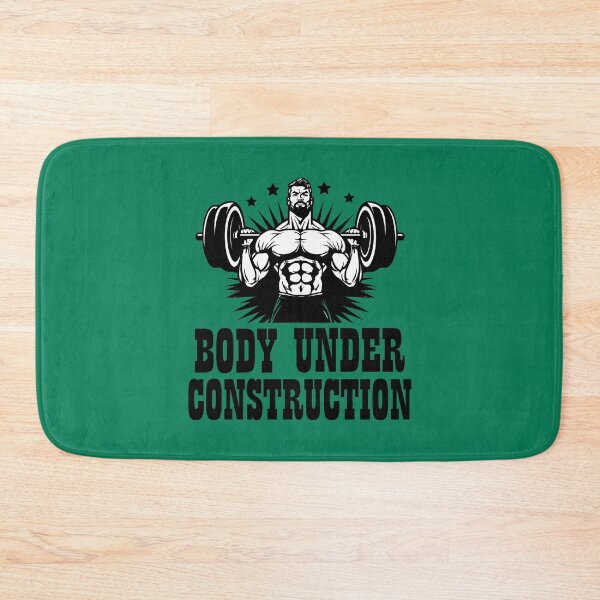 Item preview, Body Under Construction. Funny Gym  Quote. Fitness Quote designed and sold by DesignHouse07.