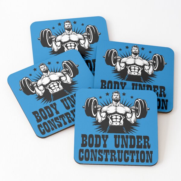 Item preview, Body Under Construction. Funny Gym  Quote. Fitness Quote designed and sold by DesignHouse07.