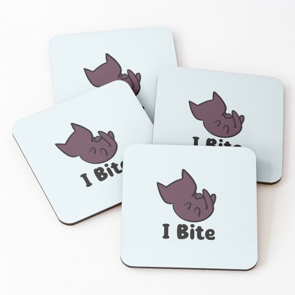 Item preview, I Bite Purple Playful Cat designed and sold by Skull Fern.