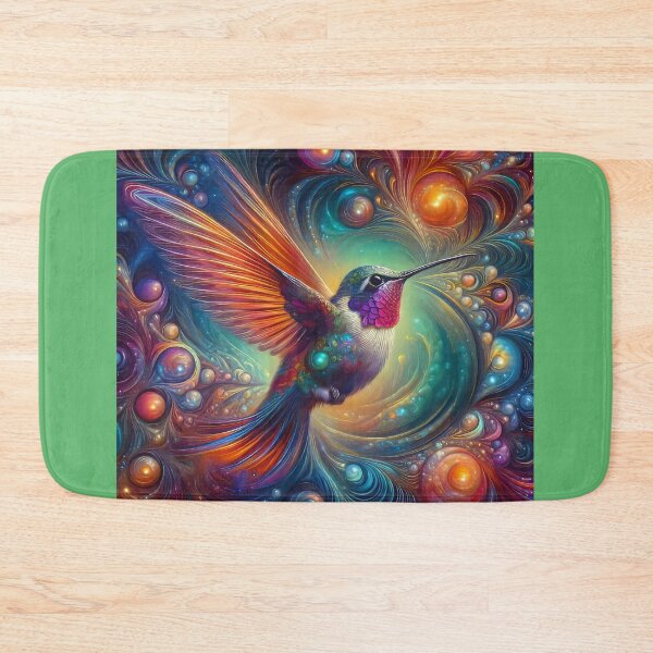 Item preview, Ruby-throated Hummingbird in Flight, Mystical Style designed and sold by CattyCornerPOD.