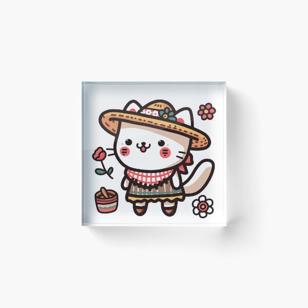 Item preview, KittyKat - Cute Smiley Cat with A Hat designed and sold by KittyKatCats.