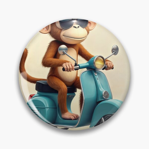 Item preview, T-Shirt Design Trending: CHIMP ON A SCOOTER designed and sold by ForeverPrintsOK.