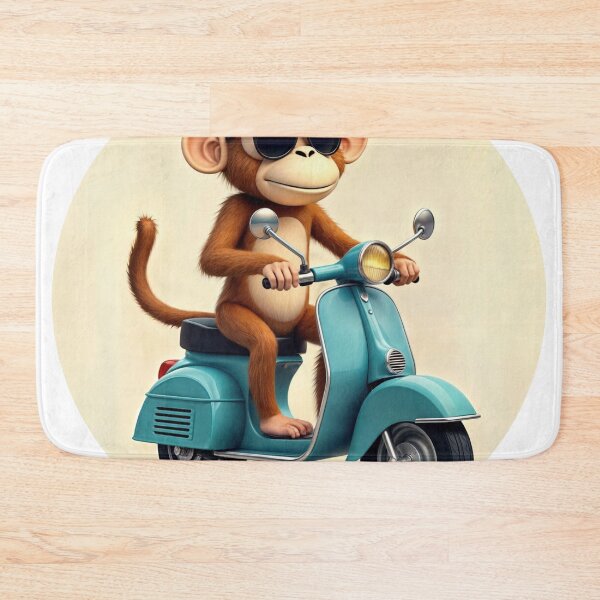 Item preview, T-Shirt Design Trending: CHIMP ON A SCOOTER designed and sold by ForeverPrintsOK.