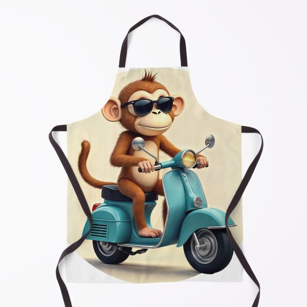 Item preview, T-Shirt Design Trending: CHIMP ON A SCOOTER designed and sold by ForeverPrintsOK.