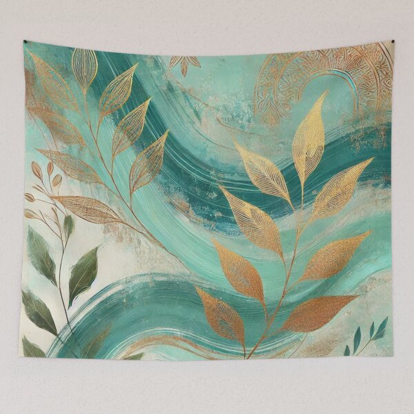 Item preview, Abstract Golden leaf Artwork Style 3 designed and sold by Dream Bloom Gallery.