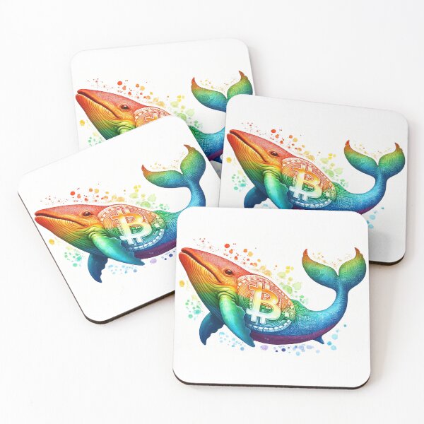 Item preview, Bitcoin Whale in Watercolor Shades designed and sold by Mechanical-Artt.
