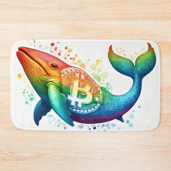 Item preview, Bitcoin Whale in Watercolor Shades designed and sold by Mechanical-Artt.