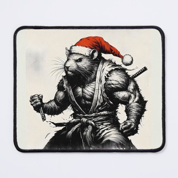 Item preview, Festive Fury: The Martial Arts Ninja Rat designed and sold by FunnyBums.