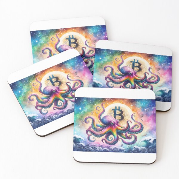 Item preview, Octopus with Bitcoin Motif designed and sold by Mechanical-Artt.