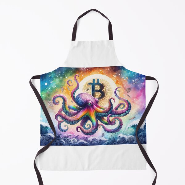 Aperçu de l'œuvre Octopus avec motif bitcoin créée et vendue par Mechanical-Artt.