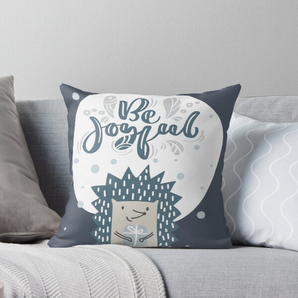 Item preview, Cute Hedgehog Be Joyful Winter Christmas Holiday designed and sold by darkskydelights.