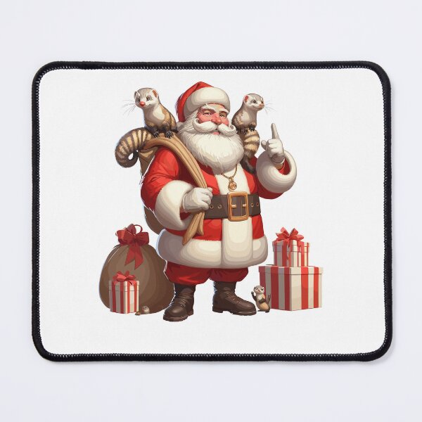 Item preview, American Santa Claus Holding Mongoose Present Xmas designed and sold by Artistoos.
