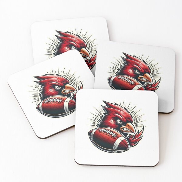 Item preview, Fierce Cardinal with Football designed and sold by pixelpulsenyc.