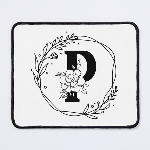 Item preview, P Botanical Monogram, P Wreath Monogram, Peony Monogram, Rose Monogram designed and sold by Spike The Punch Design Co..