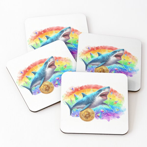 Item preview, Creative Bitcoin Shark in Rainbowcore designed and sold by Mechanical-Artt.