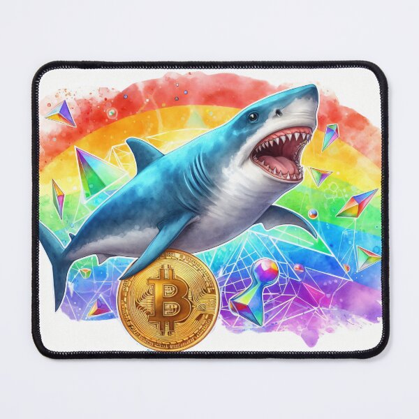 Item preview, Creative Bitcoin Shark in Rainbowcore designed and sold by Mechanical-Artt.