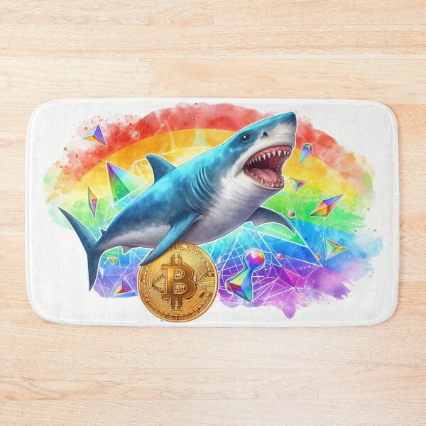 Item preview, Creative Bitcoin Shark in Rainbowcore designed and sold by Mechanical-Artt.