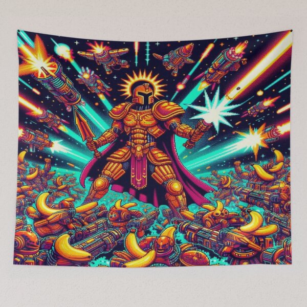Item preview, Cybernetic Mars vs. Armored Demon Bananas– Perfect Gift designed and sold by Imaginarium of Chaos falcon88 .
