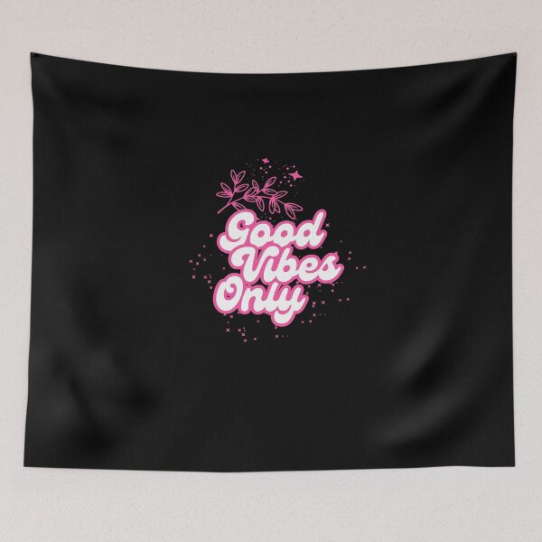 Item preview, GOOD VIBES ONLY - PINK GLOW - motivational/inspirational quotes designed and sold by TishCO.