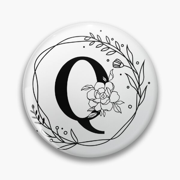 Aperçu de l'œuvre Monogramme botanique Q, monogramme couronne P, monogramme pivoine, monogramme rose créée et vendue par Spike The Punch Design Co..