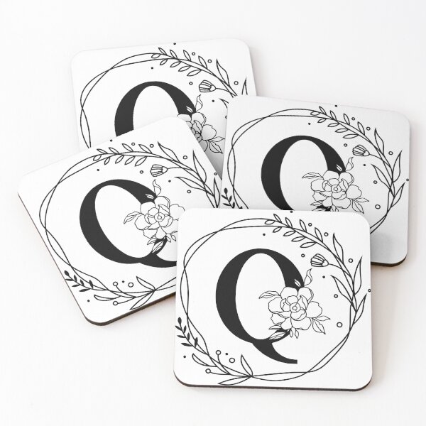 Aperçu de l'œuvre Monogramme botanique Q, monogramme couronne P, monogramme pivoine, monogramme rose créée et vendue par Spike The Punch Design Co..