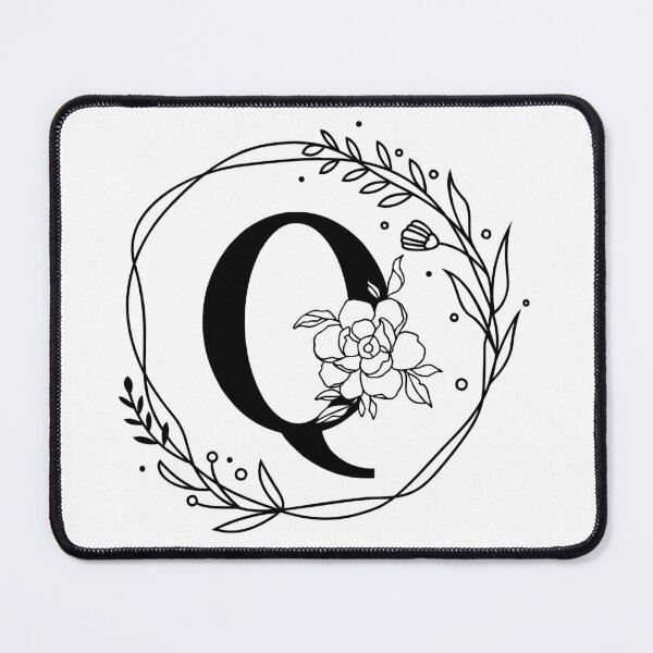 Item preview, Q Botanical Monogram, P Wreath Monogram, Peony Monogram, Rose Monogram designed and sold by Spike The Punch Design Co..
